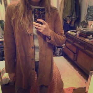 Massimo Dutti Jackets & Coats - Brand New Suede Long Jacket Massimo Dutti Jackets & Coats - Brand New Suede Long Jacket
